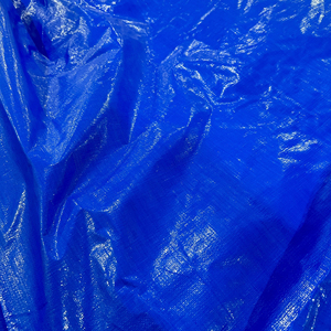 Blue HDPE Tarpaulin <b>Sheet</b> Heavy-Duty <b>Waterproof</b> Polyethylene Material Anti-UV Woven Pattern Plain Style Transport Cover Girls - Product Image 3