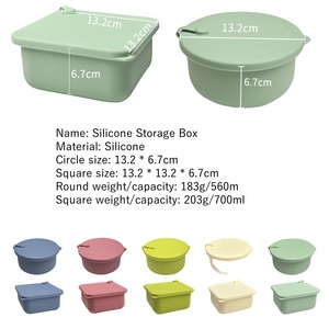 Bán Hàng Nóng Silicone Thực Phẩm Bảo Quản Hộp Tủ Đông Lưu Trữ Container Cho Các Loại Trái Cây Rau Đông Lạnh Thịt-Cấp Thực Phẩm - Product Image 3