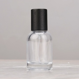 Wholesale Laboratory 30ml <b>Empty</b> Perfume Atomizer Travel Refill <b>Bottle</b> 1oz Wood Cap Round <b>Glass</b> Perfume Spray <b>Bottles</b> - Product Image 6