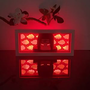 Veilleuse LED 3D Anime, Boîte à Ombre, Nuage Cramoisi Néon, Décoration Murale Superposée 3D, Expédition aujourd'hui depuis l'entrepôt américain, En stock aux États-Unis - Product Image 2