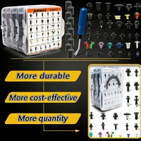 Kit de 1280 attaches de fixation pour voiture, clips de garniture de panneau de porte, 38 tailles, clips en nylon pour pare-chocs et ailes, pour GM, Ford, Toyota, Chevrolet, BMW