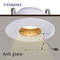 Plafonnier LED anti-éblouissement moderne pour éclairage intérieur, boîtier de downlight, style contemporain