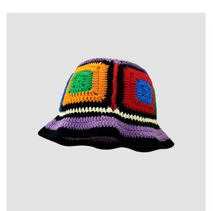 52 รูปแบบสบายๆพับ <span class=keywords><strong>Floppy</strong></span> Beach Sun หมวกอินเทรนด์ดอกไม้ที่ทําด้วยมือถักหมวกถักโครเชต์หมวกถัง - Product Image 6