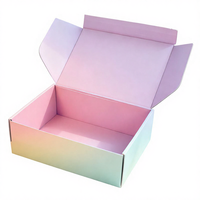 Boîtes d'emballage personnalisées, boîte cadeau en carton ondulé couleur pour l'expédition de cosmétiques, emballage de masques, finition de lamination brillante ou mate