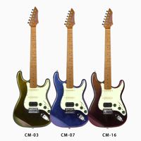 Deviser Electric Guitar Poplar Body 6-String Beginner-Friendly Fully Enclosed Tuning Pegs SSH Pickup Configuration Music