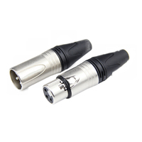 Connecteur mâle XLR 3 broches nickelé à souder pour câble de microphone DIY et équipement audio de scène