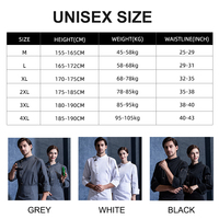 Vêtements de travail de cuisine pour hommes Manteau de chef élégant Veste de chef uniforme de serveur de restaurant