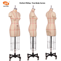 Maniquí de Hombros Plegable Junmei Profesional de Fibra de Vidrio Ajustable para Vestidos, Estándar Estadounidense ASTM