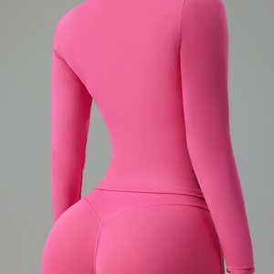 Wholesale Gym Clothes Yoga Leggings and Running Bra <b>Jackets</b> With Zipper 3pcs Yoga Set Activewear <b>Workout</b> Sets for Women - Product Image 3