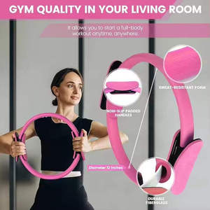 Set de Entrenamiento de 13 Piezas con Cinturón Elástico Portátil de Poliéster Ecológico, Anillo de Yoga, Pelota de Pilates, para Ejercicios en Casa - Product Image 4