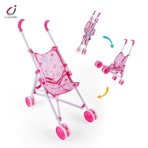Chengji Vente en gros de cadeaux pour filles, jeux de rôle, poussette de poupée pliable rose en fer simulé pour enfants - Product Image 2