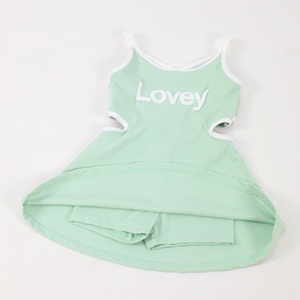 Custom Back Cross Padded Athletic Golf <strong>Dresses</strong> Toddler Girls Sleeveless Tennis <strong>Dress</strong> With Shorts Yoga <strong>Dress</strong> - Product Image 4