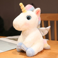 Kinqee-Peluche licorne rose pour fille, jouet pour cheval licorne, jouet mignon de haute qualité
