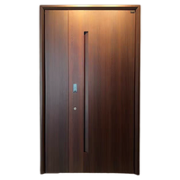 Postmoderne villa-ingang met dubbele deur, waterbestendig, aluminium afwerking, brandwerend, push-pull.