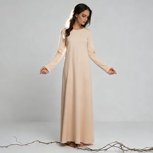 Abaya Modeste en Polyester Uni Personnalisée en Gros pour Femmes Musulmanes – Robe Décontractée Tendance - Product Image 3