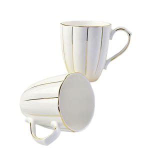 Di alta qualità Bone China tazza di caffè a forma di <span class=keywords><strong>zucca</strong></span> in ceramica tazza di seta con manico in oro argento - Product Image 6