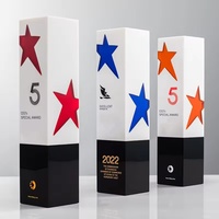 Trofeo de Resina Colorido y Creativo Personalizado, Recuerdo de Competencia para Empleados Destacados, Trofeo con Impresión UV a Color