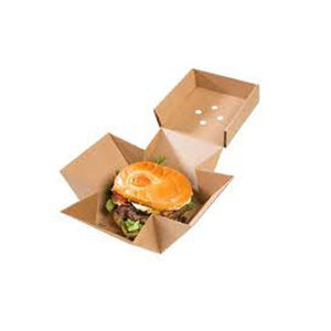 Logo di stampa riciclato usa e getta innovativo stampato personalizzato scatola di imballaggio per fast food hamburger in vendita - Product Image 1