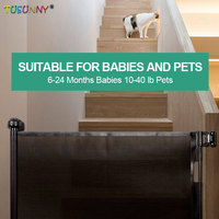 Porte d'escalier enroulable de sécurité pour porte de blocage rétractable pour bébé