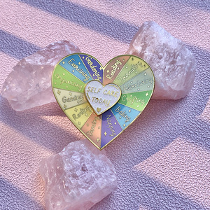 Xoay tròn trái tim bánh xe xoay lựa chọn khó khăn lựa chọn khó khăn kim loại cứng men pins - Product Image 6