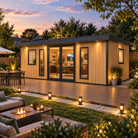 Module de divertissement préfabriqué pour jardin, idéal pour les loisirs familiaux, espace social flexible avec intérieur personnalisé et installation rapide