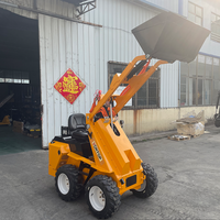 Mini-chargeuse sur pneus Kubota Euro 5 EPA à essence, 400 kg - 800 kg, avec accessoire broyeur forestier