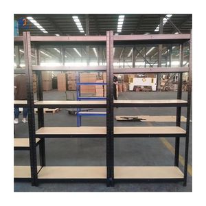 رفوف جراج معدنية خفيفة الخدمة الألمانية في السوق 5 طبقات رفوف بلا رشاش مع لوح MDF - Product Image 1