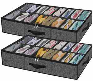 Organizador de Zapatos Debajo de la Cama Personalizado OEM/ODM, Contenedor de Almacenamiento de Zapatos Debajo de la Cama con Cubierta Transparente - Product Image 1