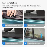 Joint d'étanchéité de porte Feizhe pour Nissan Patrol Y60/Y61/Y62, joint de fenêtre extérieur en caoutchouc EPDM, anti-poussière et anti-insectes