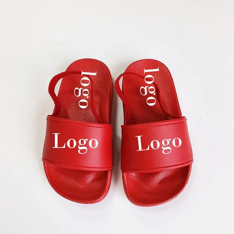 Sommer rutschen Unisex Custom Logo Slide Sandale PVC EVA Hochwertige Hausschuhe Geprägte Männer Kinder Sandale