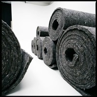 Tissu en feutre polyester non tissé aiguilleté Qianxi 100m - Tissu brossé suédé anti-huile, résistant à l'abrasion et aux déchirures, doux