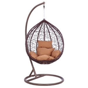 Fauteuil <span class=keywords><strong>suspendu</strong></span> en rotin de style nid d'oiseau/goutte d'eau pour intérieur/extérieur/salon, hamac/chaise suspendue en rotin de jardin avec coussins - Product Image 5