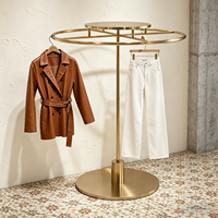 Présentoir rotatif circulaire en métal pour magasin, pour foulards, châles, vêtements, robes, jeans, chemises, tapis et moquettes