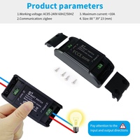 Interruptor Inteligente Tuya ZigBee, Control Remoto por Voz a través de Aplicación Móvil, Temporizador, Enlace de Escenas, AC90-250V, Material ABS, para Hotel y Hogar, con Certificación CE