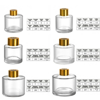 Bouteille diffuseur de parfum en verre carrée personnalisable en gros, 50 ml, 100 ml, 500 ml, 200 ml