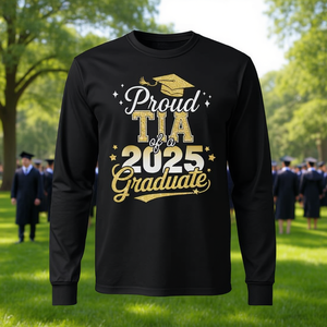 Orgogliosa zia di un laureato del 2025, maglietta a maniche lunghe, regalo di laurea - Product Image 3