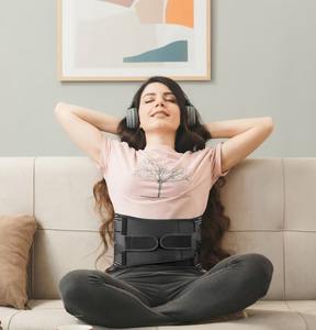 Ceinture Lombaire de Soutien Unisexe avec 6 Baleines, Ceinture de Sécurité Respirante pour le Travail, <span class=keywords><strong>Support</strong></span> Lombaire Antidérapant - Product Image 6