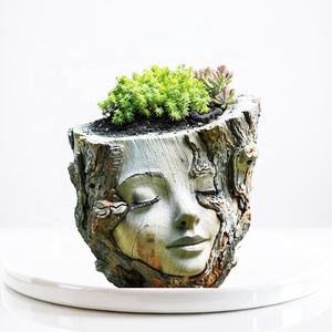 Maceta Creativa de Resina para <span class=keywords><strong>Plantas</strong></span> <span class=keywords><strong>Suculentas</strong></span>, Decoración del Hogar, Jardín - Product Image 1