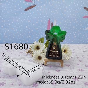 Moldes de fundición de resina hechos a mano para adornos decorativos DIY estilo Ins herramientas de escritorio de silicona molde de Papá Noel - Product Image 2
