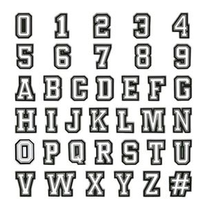 黑白字母和数字聚氯乙烯鞋护身符字母A-z字母字母Lphabet脚本字符鞋配件堵塞护身符 - Product Image 3