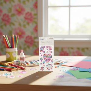 Adesivi con strass scintillanti Ilan Cuori Farfalle Multicolore 39043 - Product Image 2