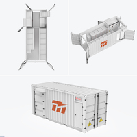 Contenedor de Baterías LifePO4 Refrigerado por Aire MATE de 20 pies, 500kWh 1MWh, Sistema de Almacenamiento BESS con BMS y PCS para Energía de Respaldo en Señalización Ferroviaria