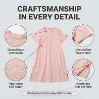 Robe en coton haut de gamme pour femmes, vêtement d'été respirant, faible MOQ, vente en gros, OEM/ODM personnalisable