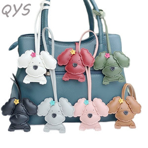 Llavero de Piel Sintética QYS con Diseño de Caniche, Colgante de Perro Rosa de Dibujos Animados para Bolso, Anillo para Llaves de Perro Teddy, Adorno para Bolso - Product Image 5