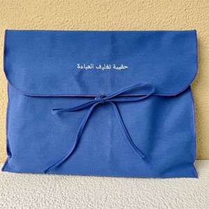 QMS Custom Logo Printed Canvas <b>Envelope</b> Bag Travel Clothes Packaging Bag Cotton <b>Envelope</b> Dust Jewelry Pouch - Product Image 2