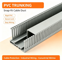 Goulotte de câblage en PVC robuste, tailles personnalisables, excellente isolation pour câblage d'automatisation industrielle, fabriqué en Chine