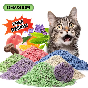 Litière pour chat usine personnalisée pas cher tofu tapioca café bentonite cristal silicone bambou charbon pin papier granulés litière pour chat - Product Image 1