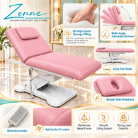 Fauteuil de beauté électrique, lit facial, dossier réglable en hauteur, télécommande filaire, capacité de charge de 200 kg, pour salon de beauté, spa, table de massage