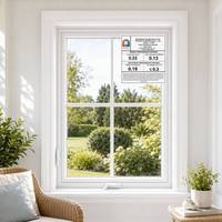 Ventana Abatible Manual de UPVC de Alta Resistencia a Impactos, Mantiene un Rendimiento Estable en Diversos Proyectos de Ingeniería