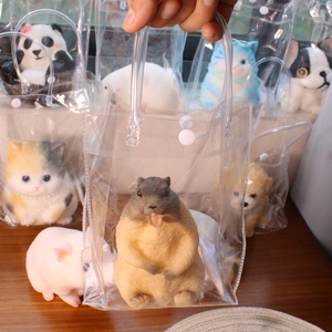 Juguetes de Plástico TPR Súper Populares de Gato Gordo para Aliviar el Estrés con Música, Lindos Juguetes de Gato Gordito para Apretar con la Mano, Bolsas de Regalo Envueltas - Product Image 4